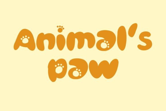 Animal's Paw: The Charming Display Font for Creative Projects