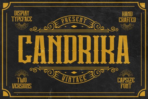 Candrika: A Bold Vintage Display Font for Striking Designs