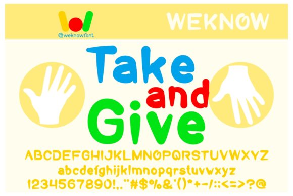 Discover the Playful Charm of Take and Give Font