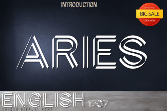 English 1707: A Cool & Simple Display Font