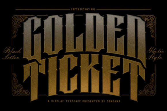 Golden Ticket Font: Bold All-Caps Display for Creative Projects