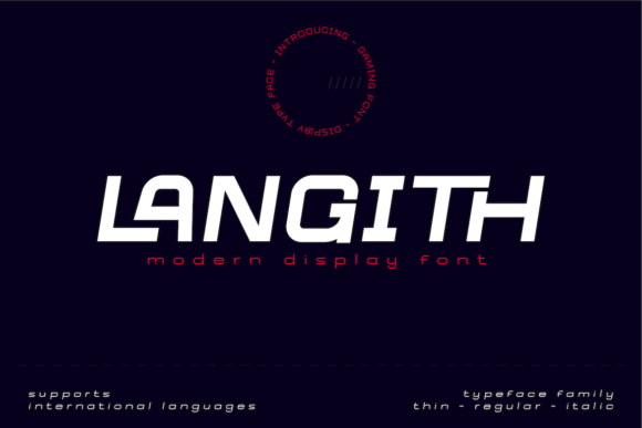 Langith: A Futuristic Font for Modern Design