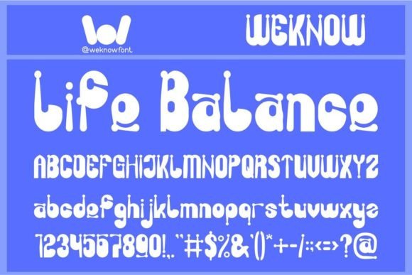 Life Balance: A Whimsical Display Font for Creative Projects