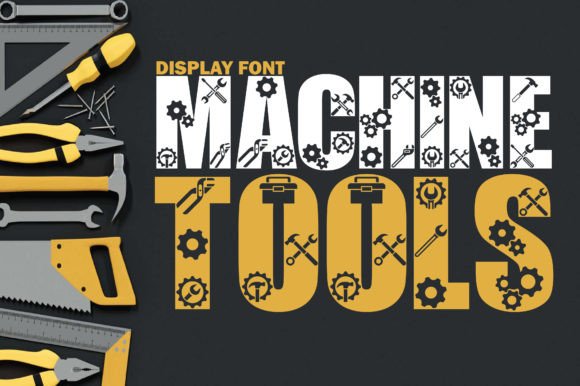 Machine Tools: A Charming Display Font for Creative Projects