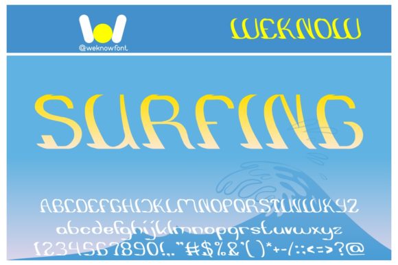 Surfing: A Cool and Fun Display Font for Creative Projects