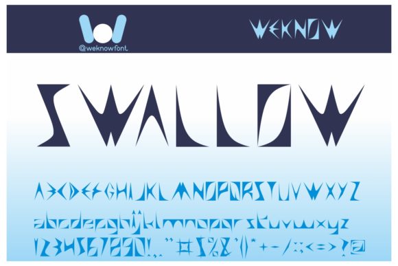 Swallow: A Cool, Spooky Display Font for Unique Designs