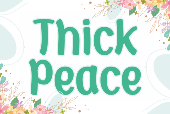 Thick Peace: A Joyful Display Font for Creative Projects