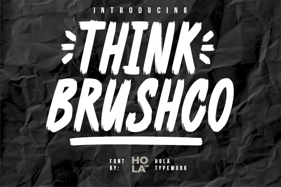 Think Brushco: A Modern Display Font with Textured Character