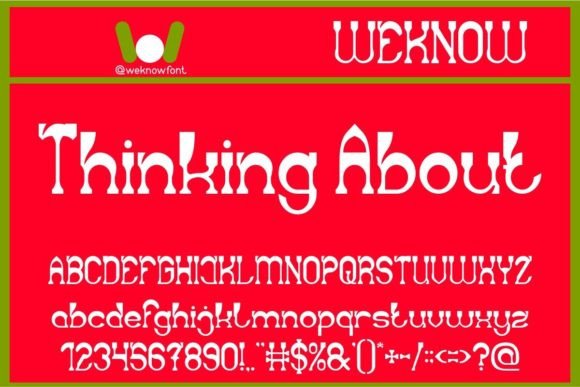 Thinking About: A Playful Display Font for Vibrant Designs