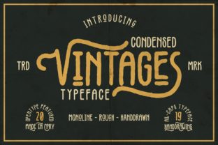 Vintages: A Modern Monoline Display Font for Timeless Design